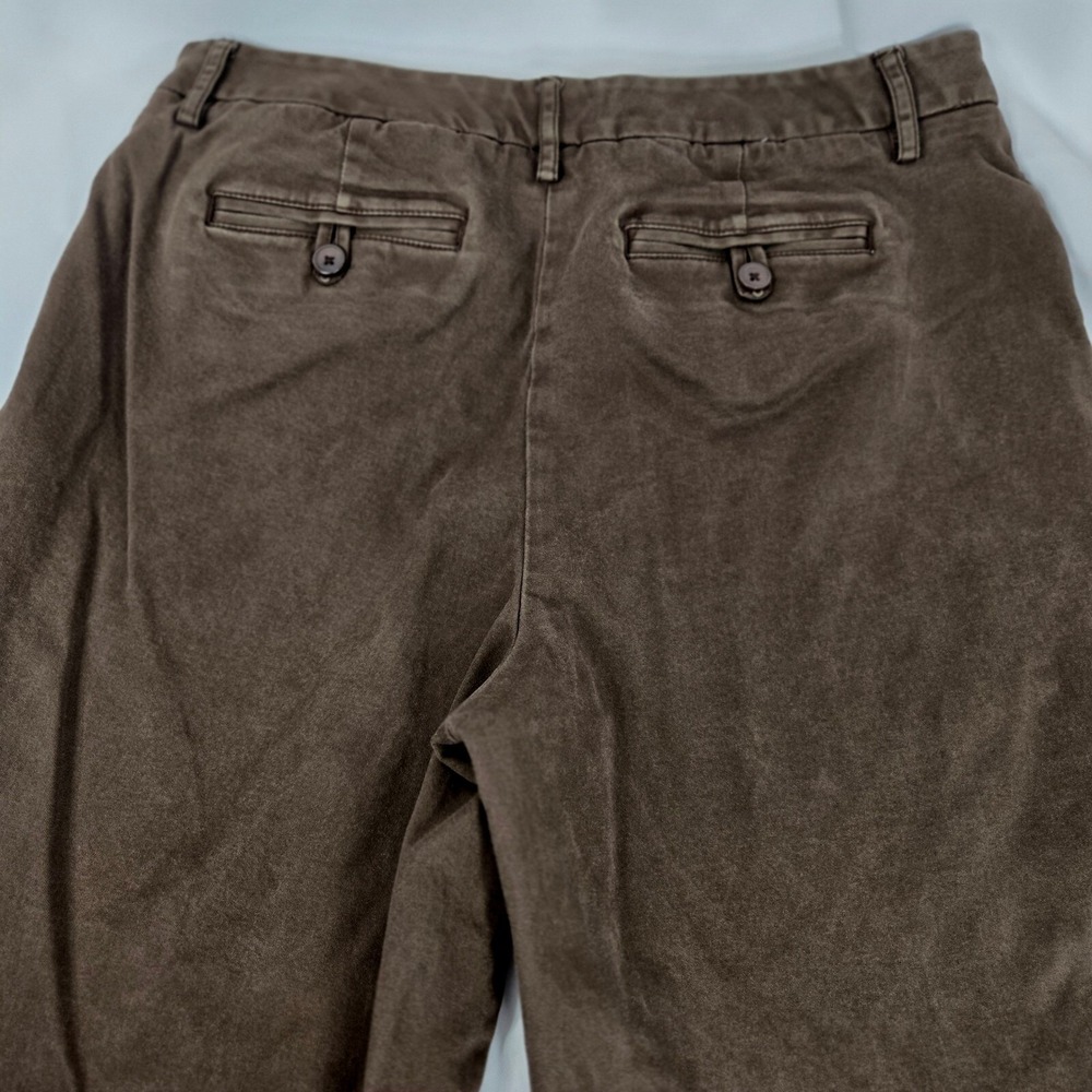 Vintage Talbots Petites Pants Womens 12P Brown Stretch Chinos Grandpacore Y2K - Picture 11 of 11